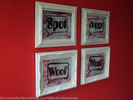 Dog Bubbles in Fancy Frames