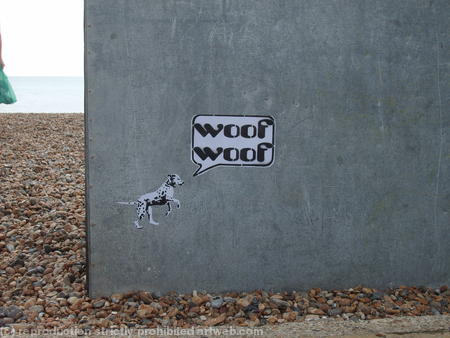 woof woof sticker Brighton beach