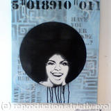 Funky Afro stencil