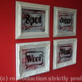 Dog Bubbles in Fancy Frames