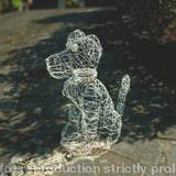 Big Sitting Wire Dog