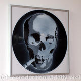 Smoking Skull Stencil