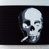 Smoking Skull Stencil