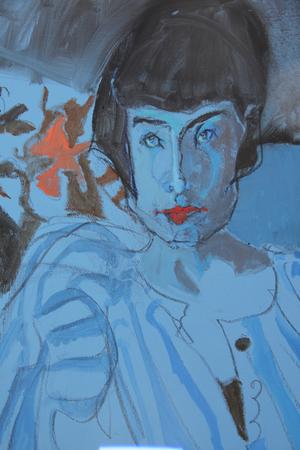 Blue Girl, detail.
