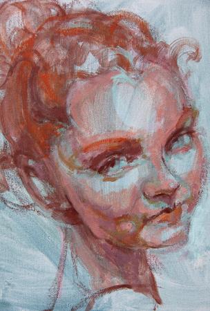 Red head; study. detail.