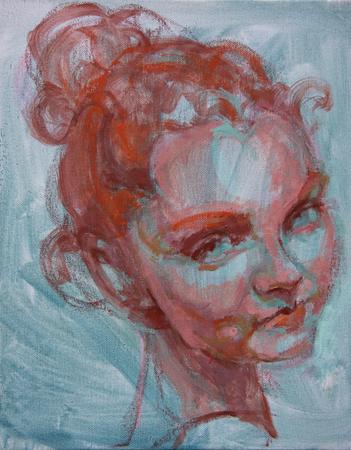 Red head; study.