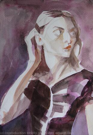 The Brown Taffeta Frock, detail.