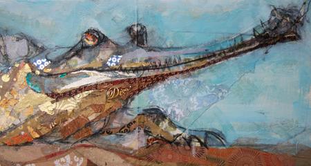 Gharial, detail.