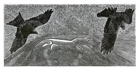 White Horse and Red Kites by Andy English