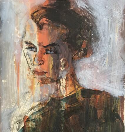 Girl with Orange stripe