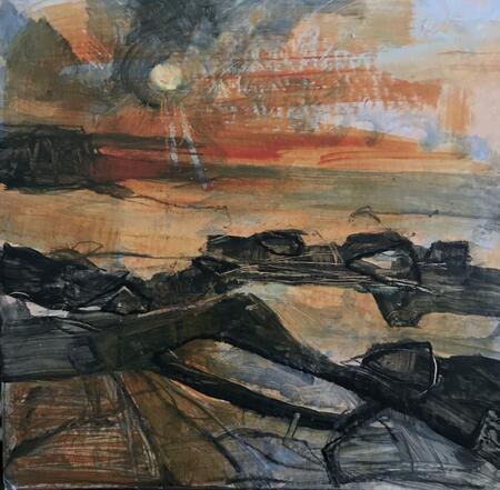 sunset over the seapool