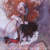 Redhead with white collar