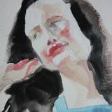 Rachel, watercolour,detail.