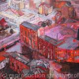 From the balloon, red.