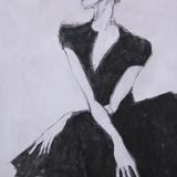 Ballerina , seated. detail