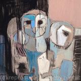  Three owls Watching  by Rachel Lockwood