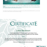 WLT fundraising certificate