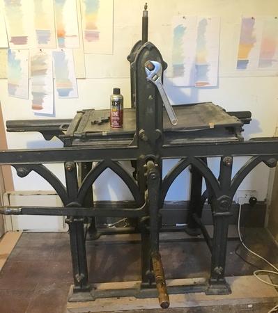 dismantling my litho press