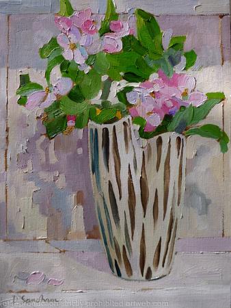 Apple Blossom in Beswick Vase