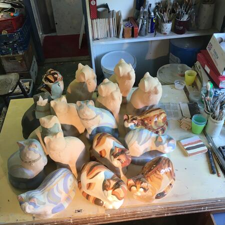 ceramic cats
