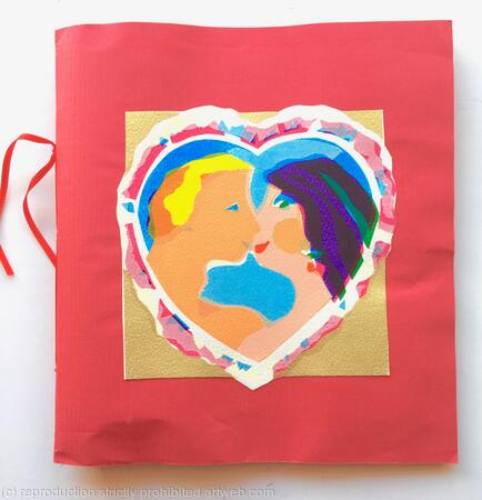 Front cover 'Love' made up as a book 