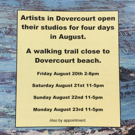 Dovercourt Open Studios Opening Times and Dates