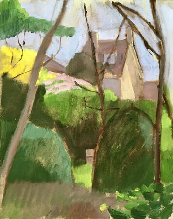 Painting in the wildlife garden