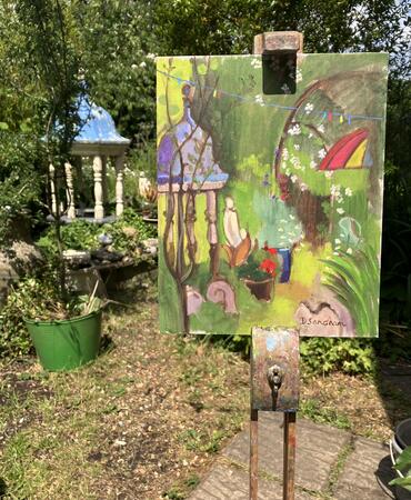 painting in the garden of Curiosities