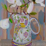 Peacock Jug with Magnolia