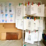 prints hung out to dry