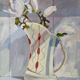 Art Deco jug with Magnolia buds