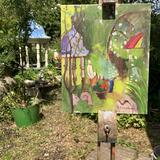painting in the garden of Curiosities