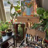 painting tulips at Briarwood