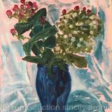 St John's Wort in a blue vase