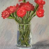 Red roses in a jar