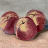 Peaches in cool light