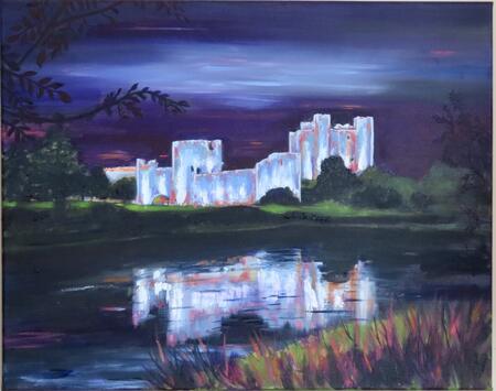 Trim Castle at night 