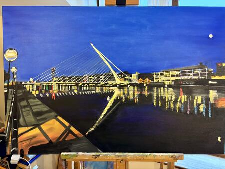 Samuel Beckett Bridge View