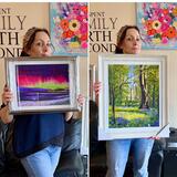 Sample framed 12x16 in and 16x20 in prints