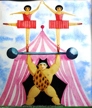 STRONG MAN     THE BALLET DANCERS