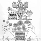  PUDDINGS IN A PANIC -  Book illustration frontispiece