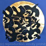 FLYING PAST GOLD MOON